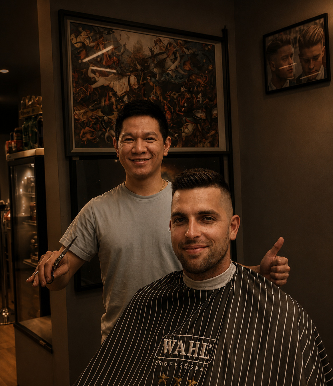 Atmosféra Tata Barbershop v Praze